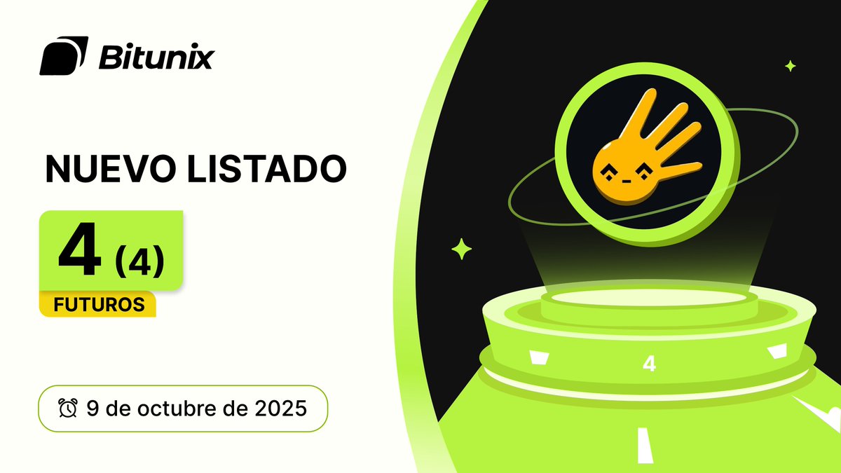 BitunixES's tweet image. 📣 $4 @4onbsc ya está disponible en Bitunix Futuros 🚀

🔥 Opera Futuros aquí: short.bitunixads.com/HjSVWCGO

ℹ️ Más detalles: short.bitunixads.com/t4Y6zwCg

#Bitunix #4onBSC #CryptoFutures #Trading #CryptoExchange