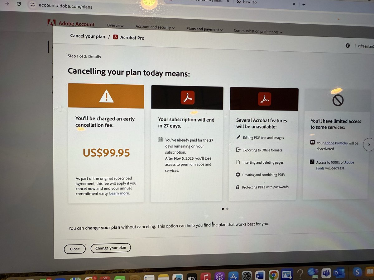 The Net Guy Reviews (@thenetguydotcom) on Twitter photo You seriously canât hate <a href="/Adobe/">Adobe</a> enough. 
My wife was tricked into thinking she needed Acrobat Pro to open a PDF. After noticing it wasnât just one-time $20 charge when it billed again, we went to cancel. Now they want $100 extra dollars for a service and app she doesnât need. đ You seriously canât hate <a href="/Adobe/">Adobe</a> enough. 
My wife was tricked into thinking she needed Acrobat Pro to open a PDF. After noticing it wasnât just one-time $20 charge when it billed again, we went to cancel. Now they want $100 extra dollars for a service and app she doesnât need. đ