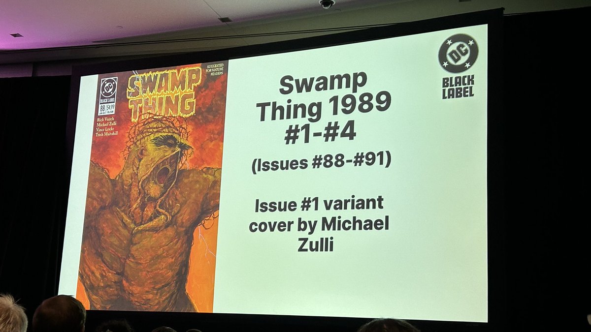 After decades, Rick Veitch’s Swamp Thing will (finally) return and finish in April of 2026! Using original script and pencils as a starting point.

The trade dress, coloring, and (hopefully) even the ads will be pulled from the 80s. #NYCC