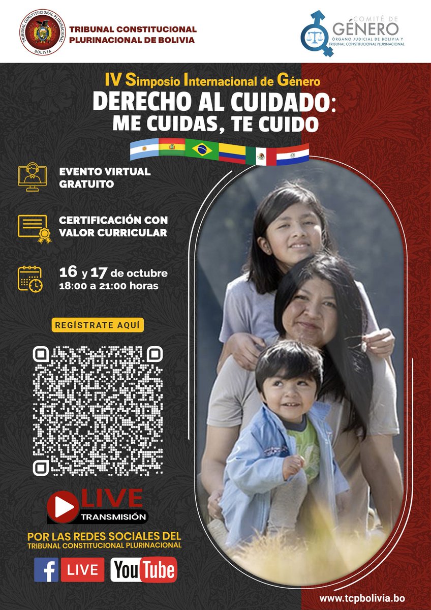 IV 𝗦𝗜𝗠𝗣𝗢𝗦𝗜𝗢 𝗜𝗡𝗧𝗘𝗥𝗡𝗔𝗖𝗜𝗢𝗡𝗔𝗟 𝗗𝗘 𝗚É𝗡𝗘𝗥𝗢, “𝗗𝗘𝗥𝗘𝗖𝗛𝗢 𝗔𝗟 𝗖𝗨𝗜𝗗𝗔𝗗𝗢: 𝗠𝗘 𝗖𝗨𝗜𝗗𝗔𝗦, 𝗧𝗘 𝗖𝗨𝗜𝗗𝗢”.
Certificado gratuito con valor curricular
𝐑𝐄𝐆Í𝐒𝐓𝐑𝐀𝐓𝐄 𝐄𝐍 𝐄𝐋 𝐒𝐈𝐆𝐔𝐈𝐄𝐍𝐓𝐄 𝐅𝐎𝐑𝐌𝐔𝐋𝐀𝐑𝐈𝐎
forms.gle/kkJYgZKbB7M1iC…