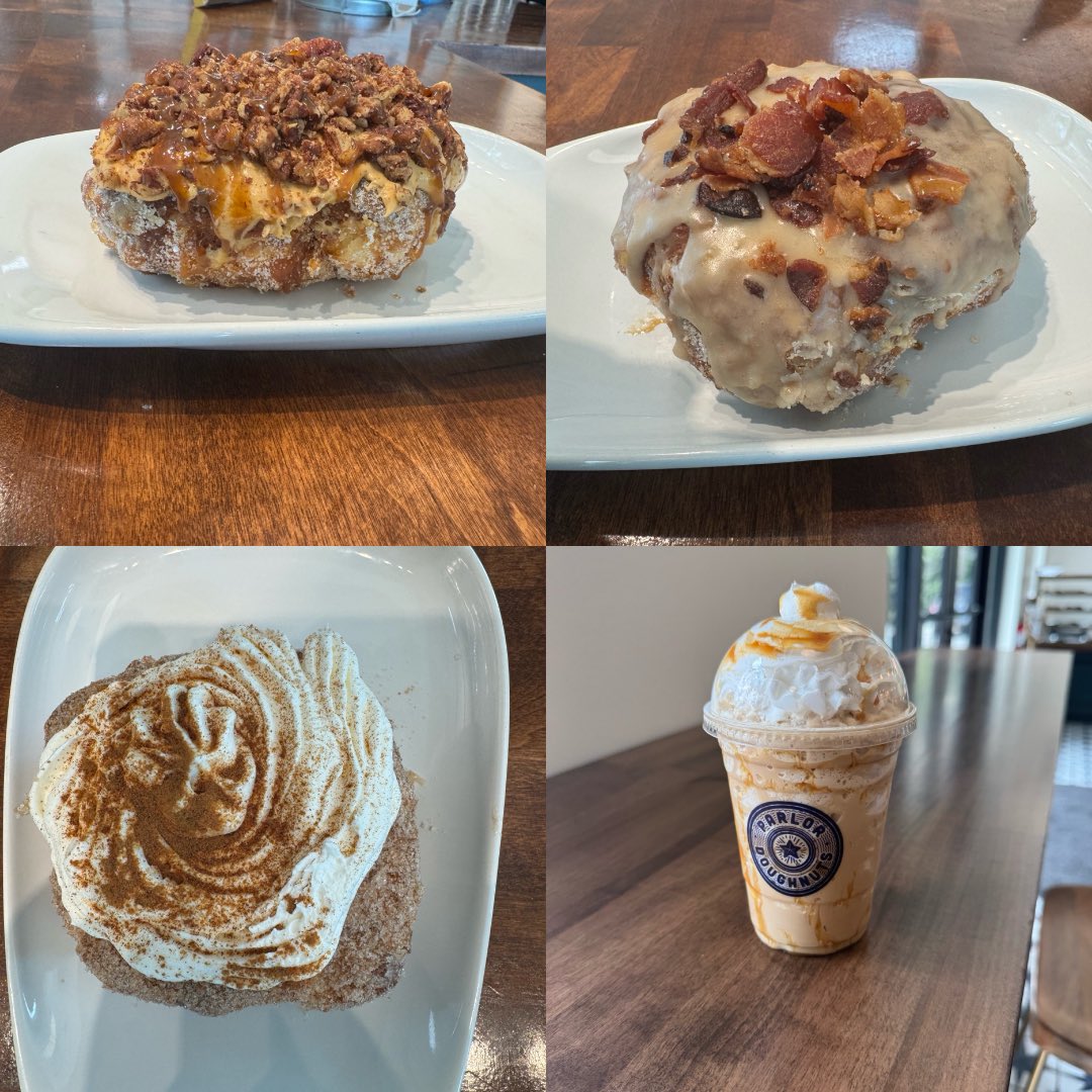 Jdavis20_'s tweet photo. Excited to be partnered with @okatieparlor in Okatie, SC— the best doughnuts in the Lowcountry. 🍩☕️

🍩 butter pecan praline
🍩 maple bacon
🍩 apple pie
☕️ blended caramel macchiato https://t.co/ntnpmqClXu