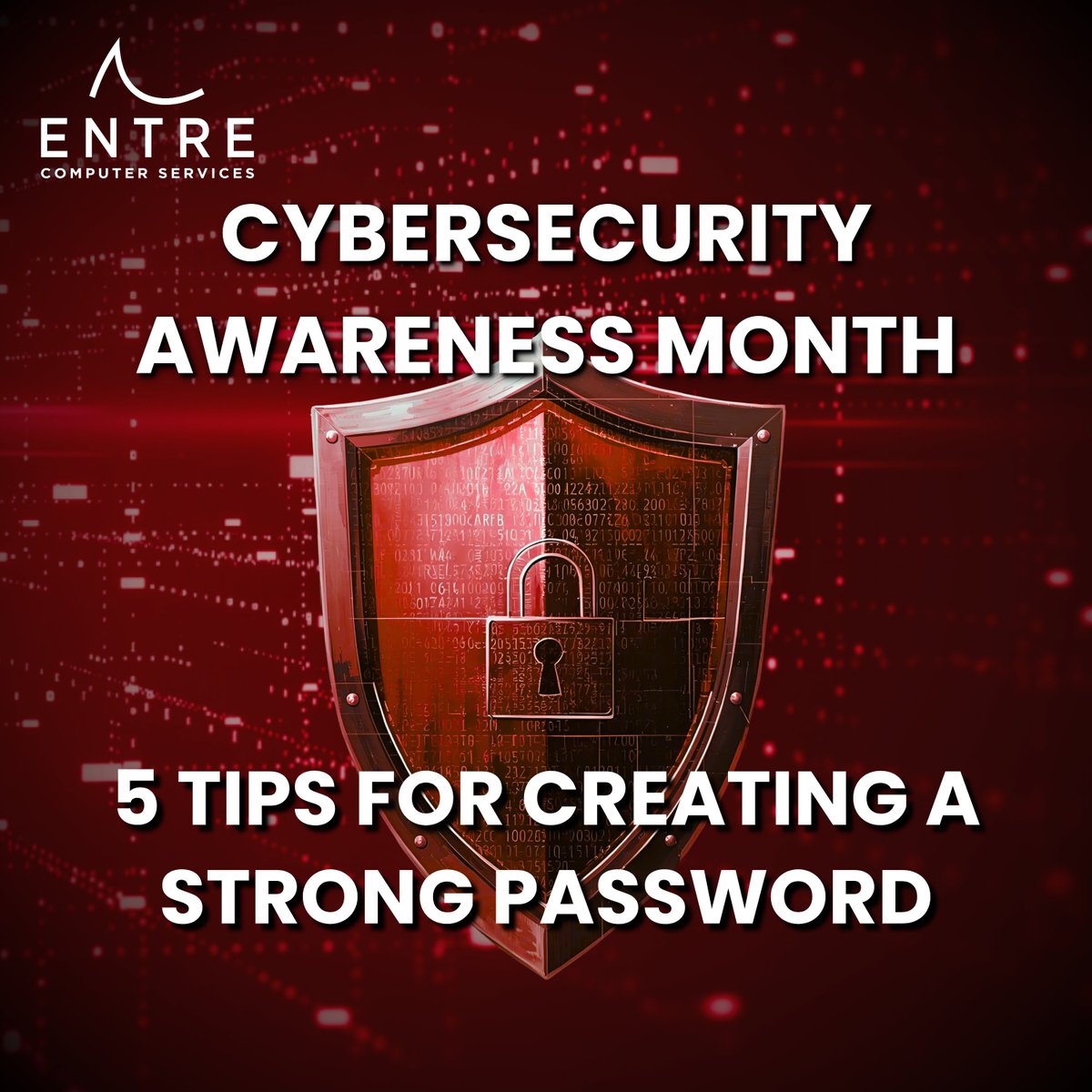 EntreCS's tweet photo. Strong passwords, stronger security.

Strong passwords are your first line of defense against potential cyberthreats. Don't leave your cybersecurity to chance; see what Entre can offer you

#Cybersecurity #Cyberaware #CybersecurityTips #EntreCS #CyberAttack #EntreComputerServices https://t.co/Xk6lDXqTwK
