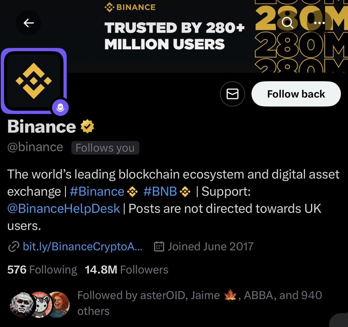 abudonkweb3's tweet image. #Binance  JUST FOLLOWED ME WTF  

f*ck it, giving $1,000 $BNB to 10 followers who like this post.