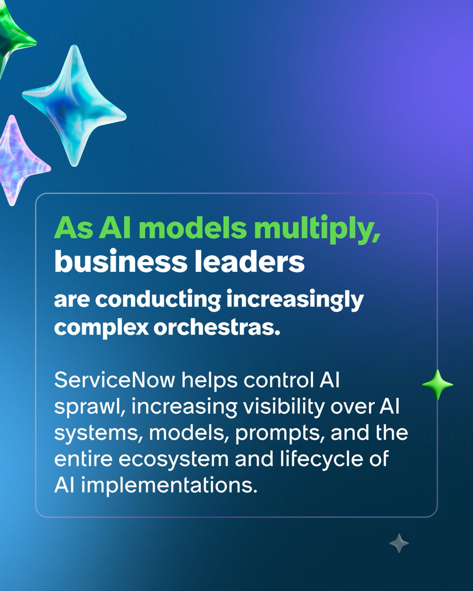 AI is everywhere. But without governance, there’s no confidence.  

Discover how ServiceNow’s AI Control Tower, a central intelligent hub, can help you govern, manage, and secure AI across the enterprise 👇 

🔗 spr.ly/6014Asi26