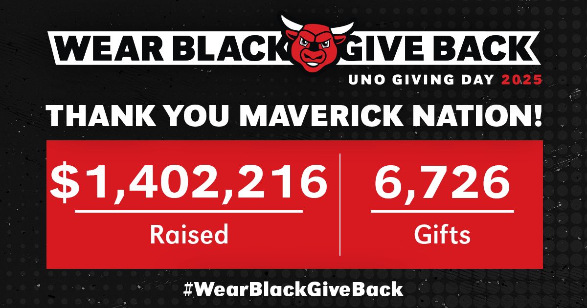 We're absolutely blown away Mavericks! We had lofty expectations for this year with a 6,500 gift goal and surpassing last year's dollar total, but with the support of our Maverick community and the @unomaha campus, we blew past those goals!