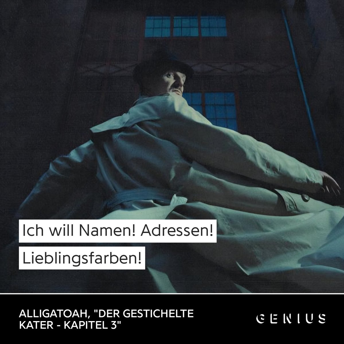 Es schiebt mich richtig an, wie Alligatoah diese Line delivered.