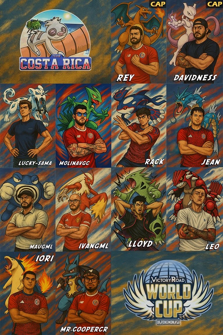 La Sele Tica de Pokémon VGC ya está lista 🇨🇷

Nuevamente con <a href="/ReynordVGC/">Reynord González</a> y <a href="/davidness2/">*davidness♪♪</a> al frente buscamos llegar a lo más alto 🏆

Este año nos toca enfrentar a Puerto Rico y Austria por un cupo a la siguiente fase 🔥

¡A darlo todo maes! 💪🏻

#PokémonVGC #VRWorldCup #CostaRicaVGC
