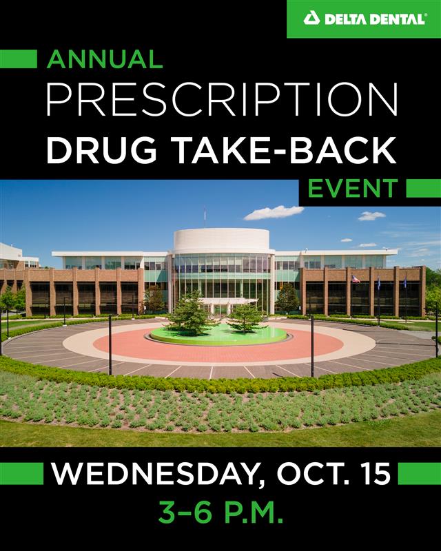 Have unused medications you want to safely dispose of? We’re partnering with the Ingham County Sheriff's Office for their prescription drug take-back event.

Mark your calendars for Wed., Oct. 15, and pull up to our front doors at 4100 Okemos Rd. any time between 3 and 6 p.m.