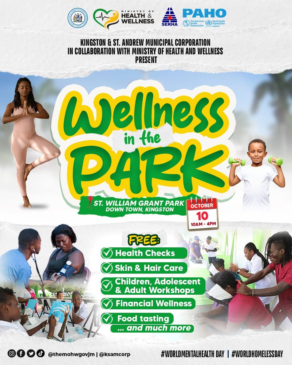 theserhajm's tweet photo. π§ β¨ Join us this Friday, October 10 for World Mental Health Day at Saint William Grant Park, starting at 9:00 a.m.!
Enjoy FREE health checks, skin & hair care, food tasting, financial wellness tips, and more π
#MentalHealthMatters #WorldMentalHealthDay #SERHA #WellnessForAll https://t.co/KWDvlQyEMS