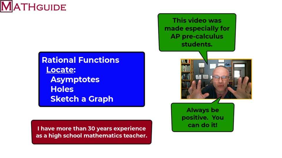 karadimos's tweet image. I have a new AP pre-calculus video.  It explains how to find asymptotes and holes and graph rational functions.
youtu.be/chjSx6o_WUE

#APprecalculus #precalculus #mathed #stem #mathguide