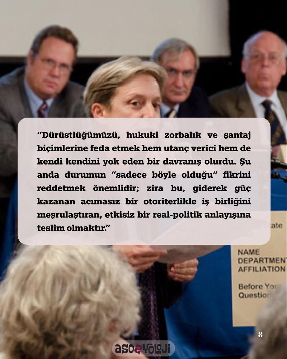 Çeviri✍️| Asosyoloji Çeviri Ekibi Çevirdi, Judith Butler “Üniversiteler İhbarcı Olduğunda: McCarty Dönemi uygulamalarının uğursuz bir geri dönüşü”

Okumak için: asosyoloji.com/universiteler-…