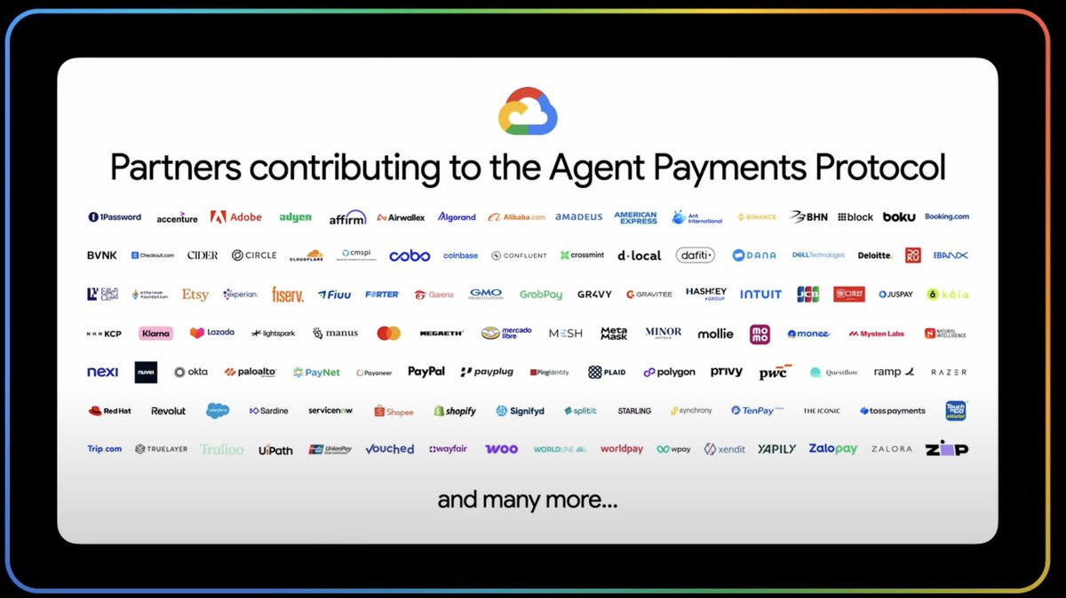 Didn't realize that Agent Payments Protocol had this much traction. 

What are the actual agents that are using this?

#GeminiAtWork <a href="/googlecloud/">Google Cloud</a>