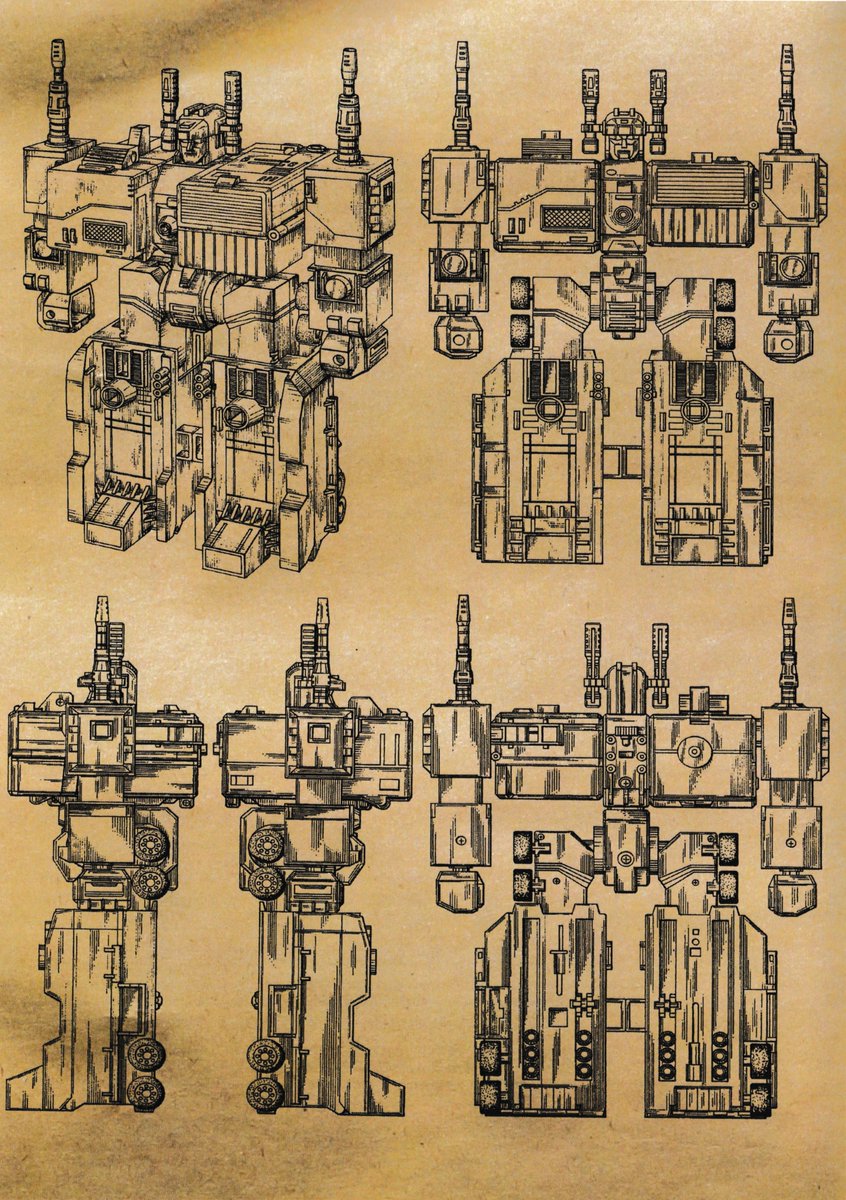 walruslaw's tweet image. First thing I found in the fan books I picked up were these sketches of the Optimus Prime, Megatron and Metroplex G1 figures. No Idea what they may have been used for but they look very old. #Transformers