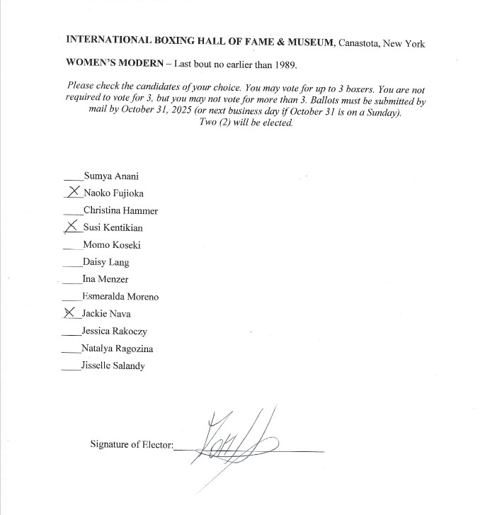 Once again, I am honored as an Argentine to vote in the <a href="/BoxingHall/">Boxing Hall of Fame</a> polls for next year's round of inductions in Canastota. Congrats to all the participants and future winners 🥊🇦🇷🥂Cheers!