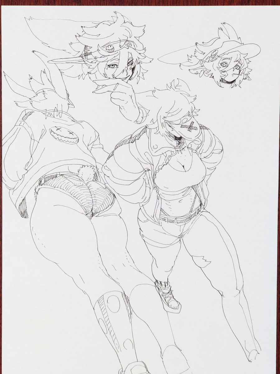 細ペンで落書き3。