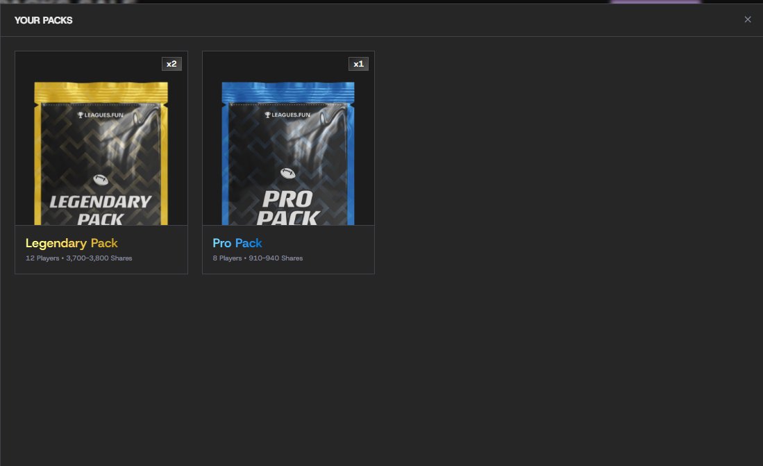 RaymodR's tweet image. Lfg 

Minted 2 legendary 1 pro pack

@leaguesfun 

Nfl szn on @avax