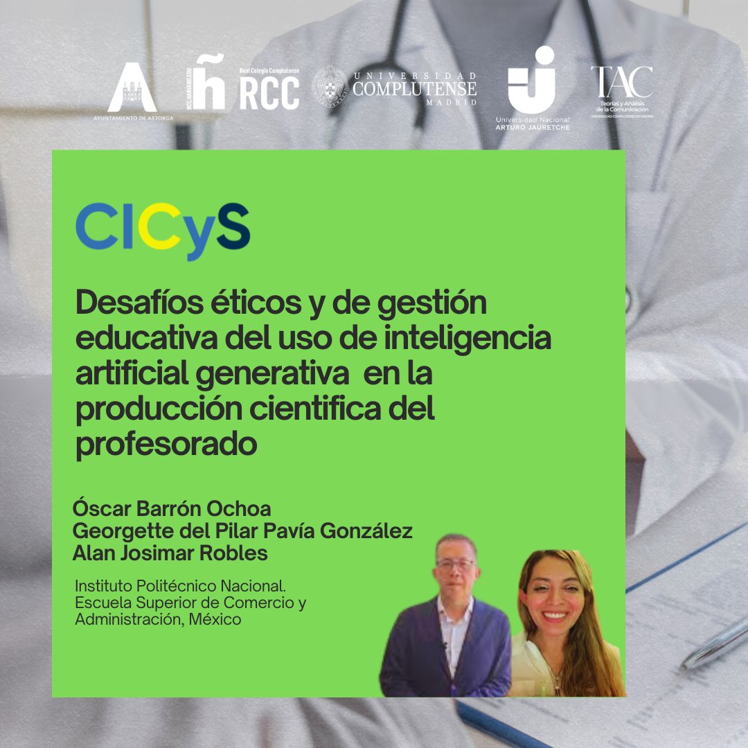 🔍 ¿Cuáles son los retos éticos y educativos del uso de la Inteligencia Artificial en la producción científica?

🎯 Una reflexión urgente para instituciones, revistas científicas y comunidad académica.
#CICyS2025 #IAética #EducaciónSuperior #ProducciónCientífica #Innovación