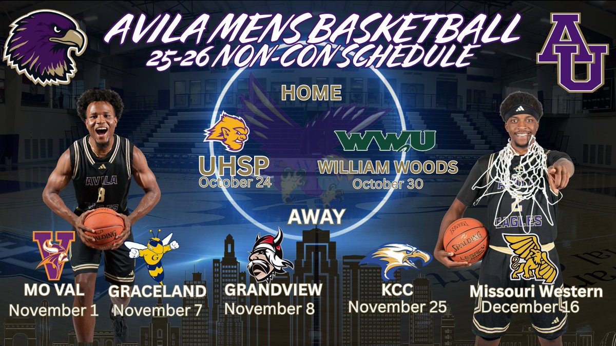 Non-Conference Schedule‼️

#AvilaFirst /// #AUEagles