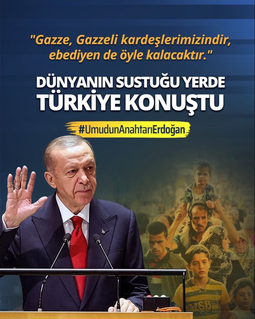 Dünyanın sustuğu yerde Türkiye konuştu.

Hakikati savunmaktan, mazlumun sesini yükseltmekten asla vazgeçmeyeceğiz.

#UmudunAnahtarıErdoğan 🇹🇷