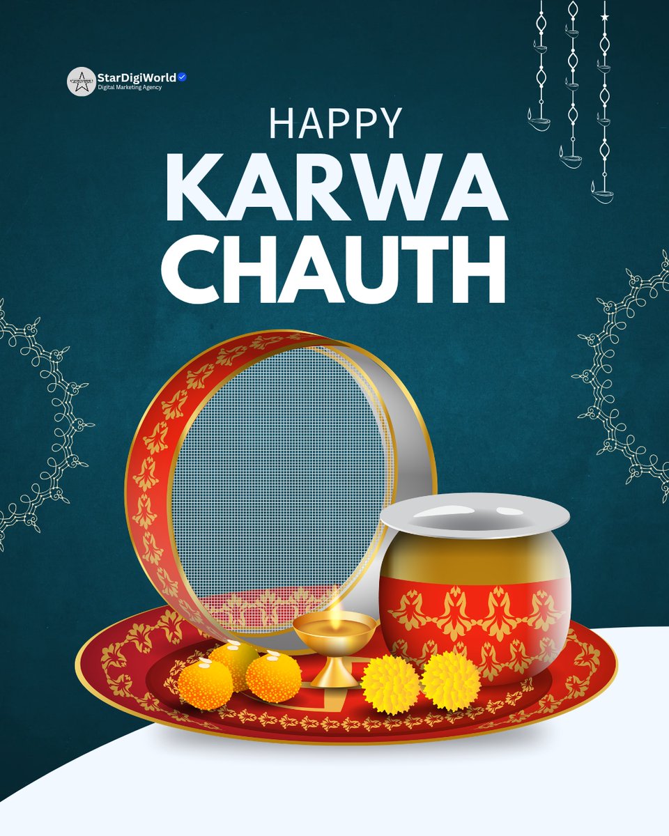 🌕✨ Wishing everyone a Happy Karwa Chauth filled with love, light &amp; togetherness! ❤️
Celebrate the bond of love and trust with positivity and digital sparkle! 💻💖
#StarDigiWorld #HappyKarwaChauth #FestivalOfLove #TogetherForever #DigitalCelebration #KarwaChauthVibes