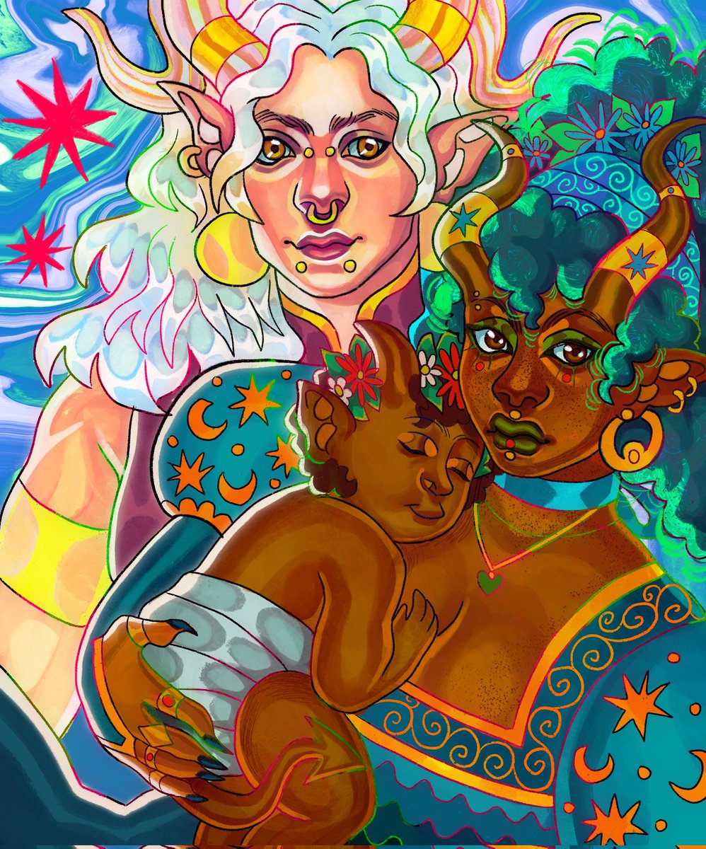 #dungeonsanddragons 
✷
my dnd character oresta with her mothers serenity (left) and hope (right)