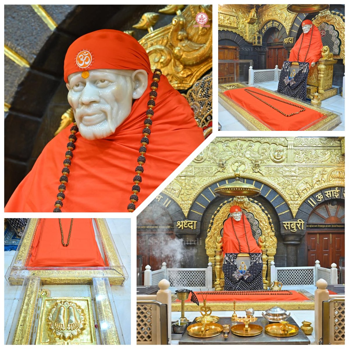My heartfelt pranaams to this blissful darshan of our beloved Sai as seen today at Samadhi mandir in Shirdi during the Madhyan  ,  Dhoop  and Shej aarti 🙏🙏
Sai bhakt, 
Deepa H 🙏
9th October 2025
