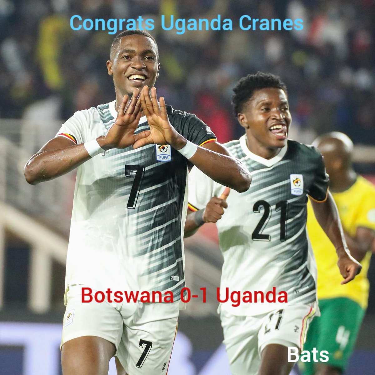 batabaire_ivan's tweet photo. Uganda Cranes beat Botswana at home. 
Congratulations https://t.co/OIWOQnws98