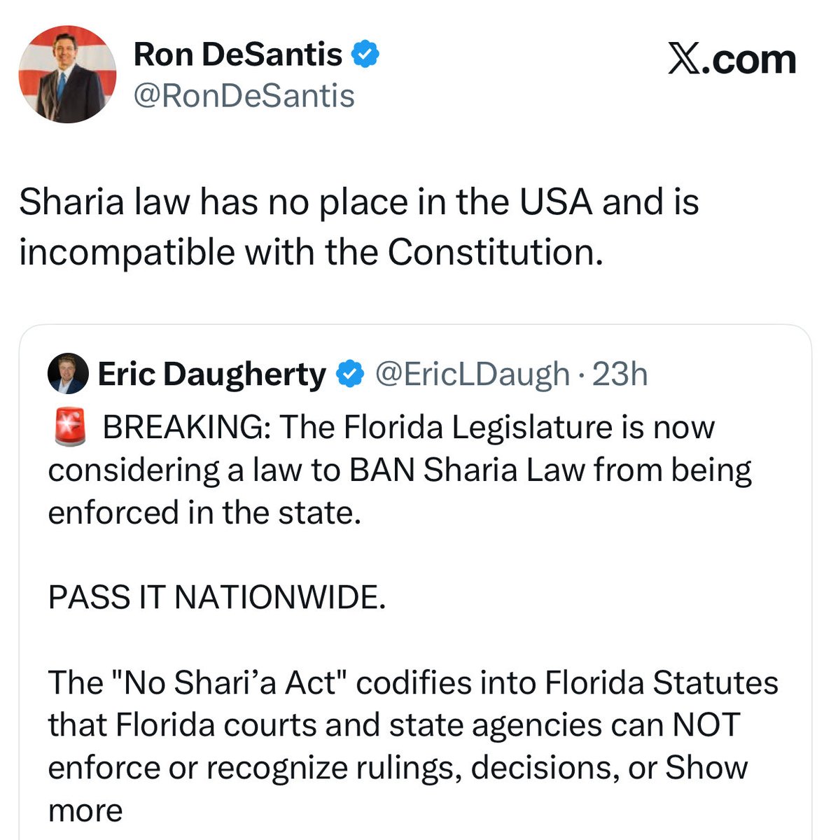 TexasBobbyMAGA's tweet image. One thing I can’t seem to understand is the romance between the Left and Sharia law. It’s like watching a woman fall in love with her abuser, saying he’ll be different this time.