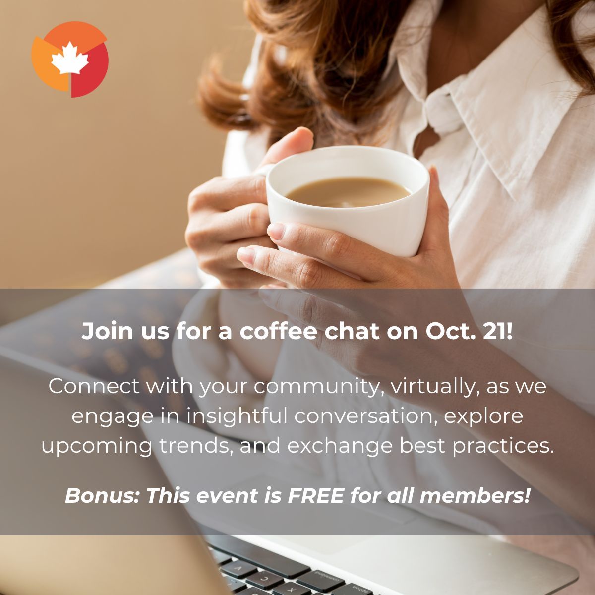 Join us on Tuesday, October 21 for community connection!

This event is 100% virtual, so grab your drink of choice, and meet with us.

Time: 9:00 – 10:00 am ET

Register today: buff.ly/i8cVKN7