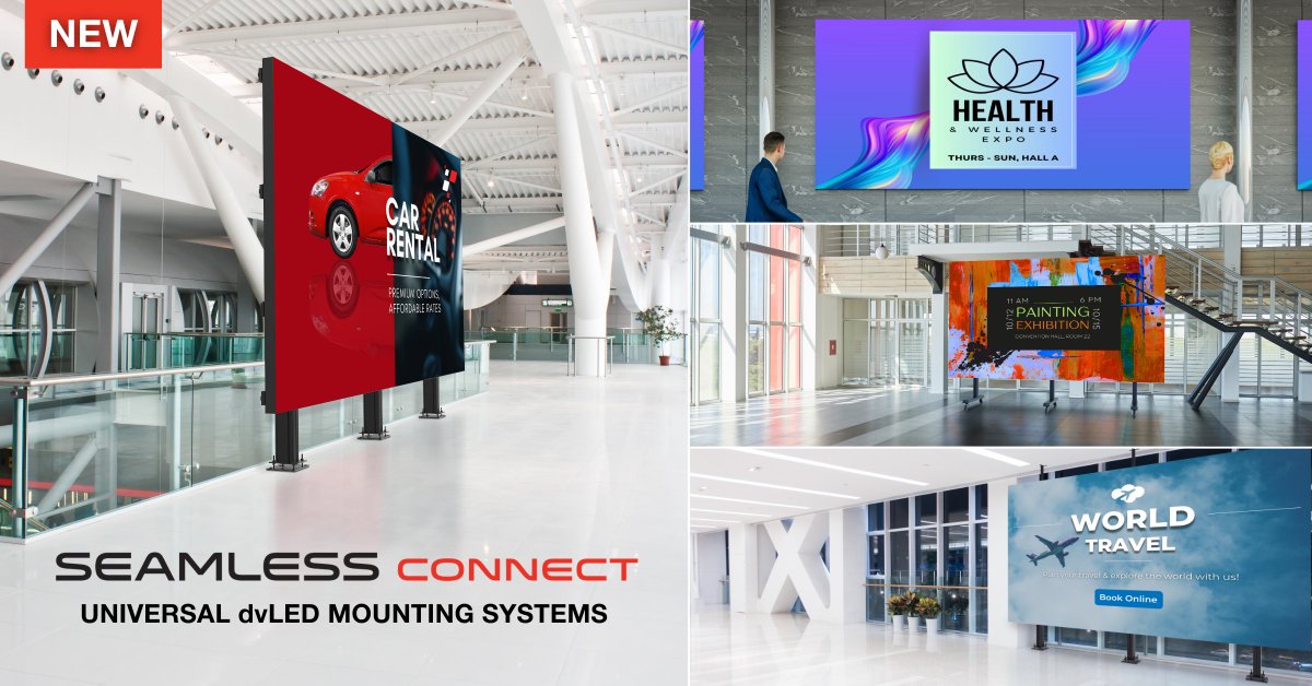 Peerless-AV (@peerlessav) on Twitter photo It’s been a huge year for dvLED innovation at Peerless-AV! 👏
We launched the SEAMLESS Connect Universal dvLED Mounting Systems, leading the way in flexible, ADA-compliant, and design-forward dvLED mounting.
Learn more: peerless-av.com/CONNECT
#dvLED #AVInnovation It’s been a huge year for dvLED innovation at Peerless-AV! 👏
We launched the SEAMLESS Connect Universal dvLED Mounting Systems, leading the way in flexible, ADA-compliant, and design-forward dvLED mounting.
Learn more: peerless-av.com/CONNECT
#dvLED #AVInnovation