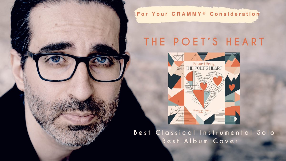 𝗙𝗼𝗿 𝗬𝗼𝘂𝗿 𝗚𝗿𝗮𝗺𝗺𝘆® 𝗖𝗼𝗻𝘀𝗶𝗱𝗲𝗿𝗮𝘁𝗶𝗼𝗻 — The Poet’s Heart — Best Classical Instrumental Solo — Best Album Cover #FYC #GRAMMYs #extendedplace #producedbyalessandrostella