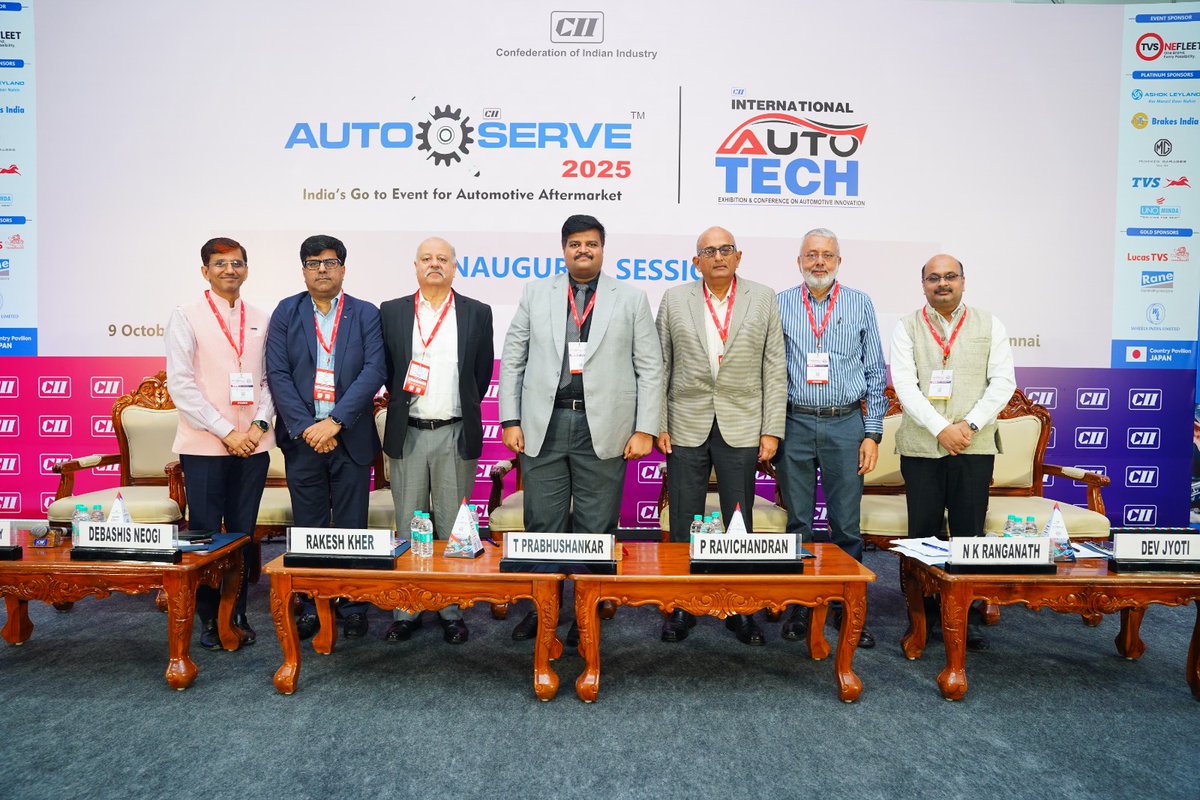 CII4SR's tweet image. CII 𝐀𝐮𝐭𝐨𝐒𝐞𝐫𝐯𝐞 &amp;amp; 𝐀𝐮𝐭𝐨𝐓𝐞𝐜𝐡 25 Expo kicks off in Chennai! Showcasing innovation, integration &amp;amp; intelligence in India’s automotive aftermarket with 75+ exhibitors, Japan Pavilion, AI &amp;amp; EV demos.

@FollowCII @CIIEvents @CII4SR

#CII #AutoServe25 #AutoTech #Aftermarket
