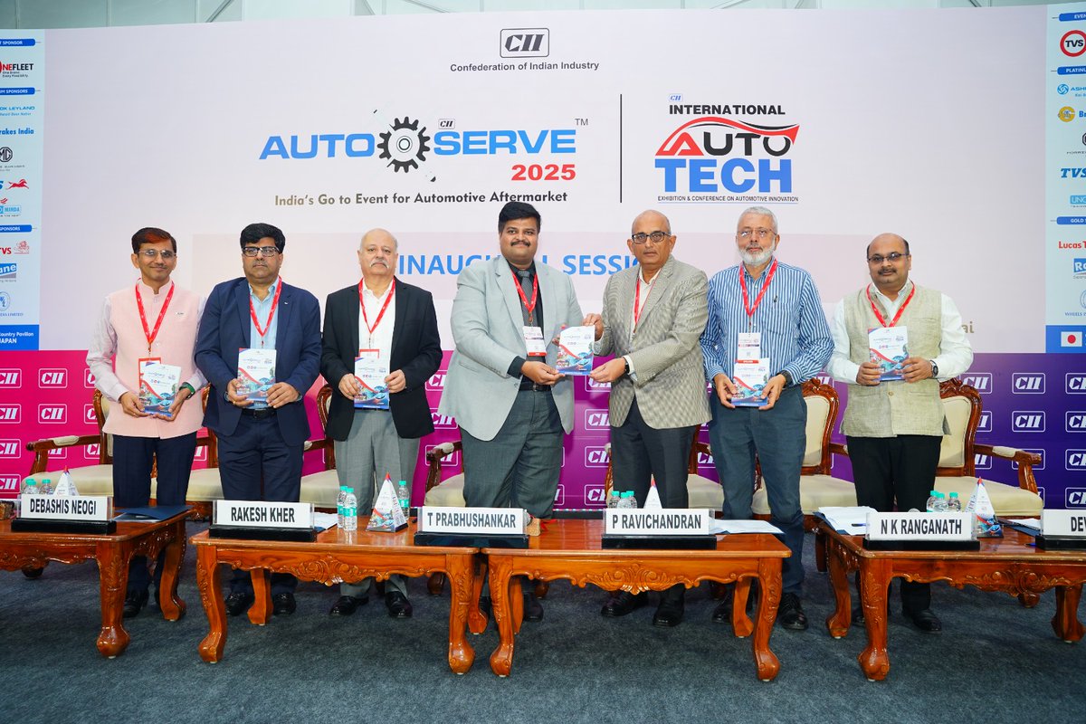 CII4SR's tweet image. CII 𝐀𝐮𝐭𝐨𝐒𝐞𝐫𝐯𝐞 &amp;amp; 𝐀𝐮𝐭𝐨𝐓𝐞𝐜𝐡 25 Expo kicks off in Chennai! Showcasing innovation, integration &amp;amp; intelligence in India’s automotive aftermarket with 75+ exhibitors, Japan Pavilion, AI &amp;amp; EV demos.

@FollowCII @CIIEvents @CII4SR

#CII #AutoServe25 #AutoTech #Aftermarket