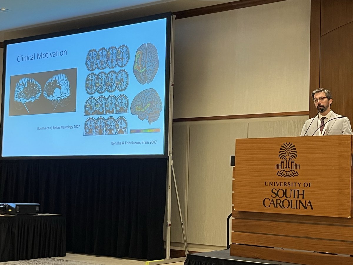 twilson_tpp's tweet image. Honored to be present to listen to Dr. Leo Bonilha of @UofSC @USCBrainHealth as keynote today for the Aging &amp;amp; Alzheimer’s Symposium! His dedication to #BrainHealth &amp;amp; the citizens of SC is inspiring! His work as a research is only surpassed by his work as a neurologist! 💜💜💜