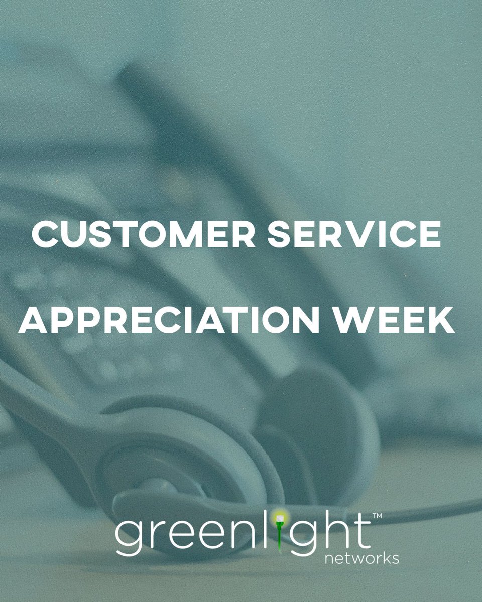 GreenlightFiber's tweet image. It&apos;s #CustomerServiceAppreciationWeek! We are so grateful to our Concierge Team, who handle calls from Greenlight Networks customers with grace and professionalism every day. 

#greenlightnetworks #conciergeteam