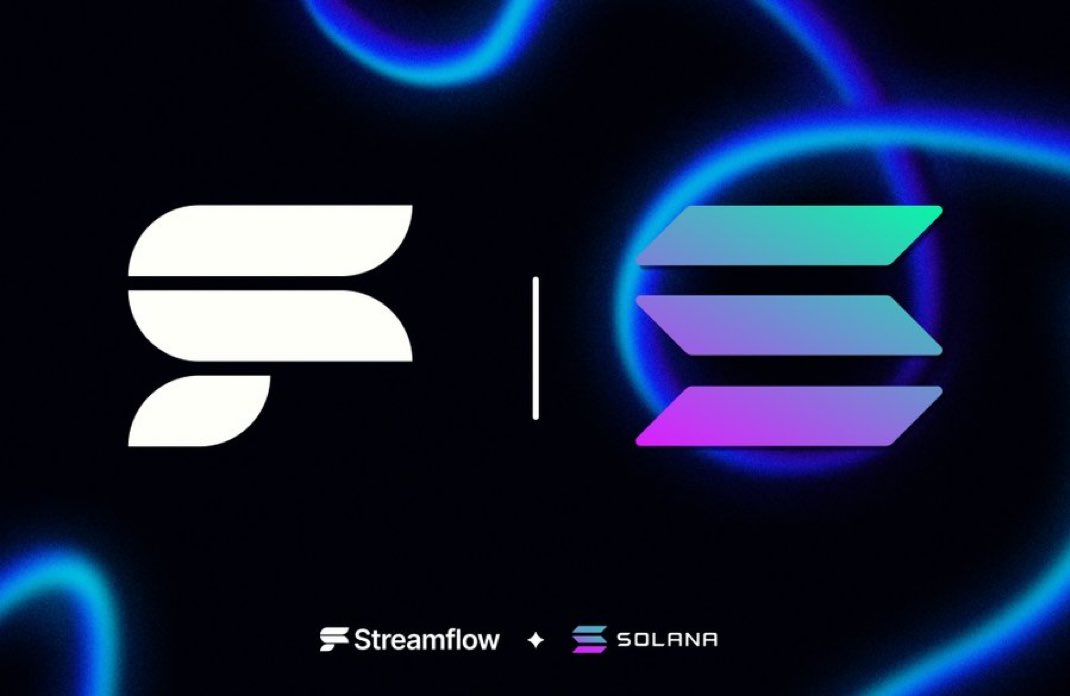 Streamflow와 Solana 파트너십 로고