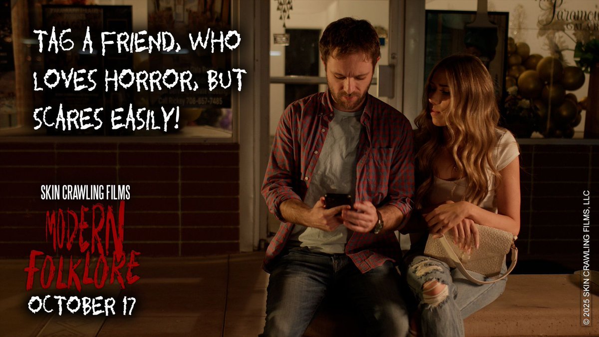 ModernFolklore1's tweet photo. 👻 Everyone has that one friend who scares easily or loves a good Horror flick!!

⚠️ Tag them below and see if they survive this one...

Modern Folklore — Starts streaming Oct 17. 

#ModernFolklore #TagAFriend #4WaysToDie #FolkloreAwakens #SpookySeason #OctoberHorror https://t.co/ulYVCOwfwr