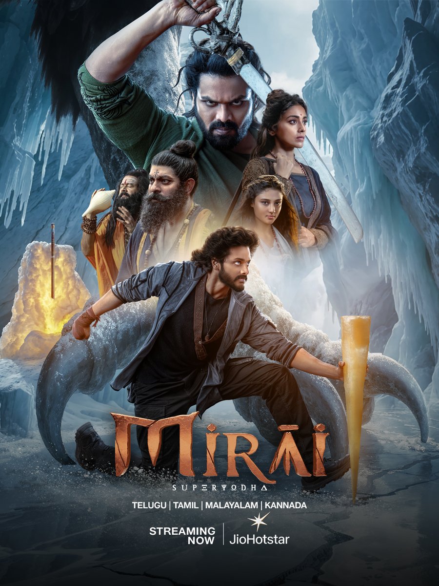 Experience the power of BRAHMAND. 🪐

This is HISTORY,
This is FUTURE,
This is MIRAI ❤️‍🔥

🔗 - hotstar.com/1271461808

#Mirai streaming now on JioHotstar! ⚛

<a href="/tejasajja123/">Teja Sajja</a> <a href="/HeroManoj1/">Manoj Manchu🙏🏻❤️</a> <a href="/Karthik_gatta/">Karthik Gattamneni</a> <a href="/shriya1109/">Shriya Saran</a> <a href="/RitikaNayak_/">Ritika Nayak</a> <a href="/vishwaprasadtg/">Vishwa Prasad</a> #KrithiPrasad <a href="/peoplemediafcy/">People Media Factory</a>