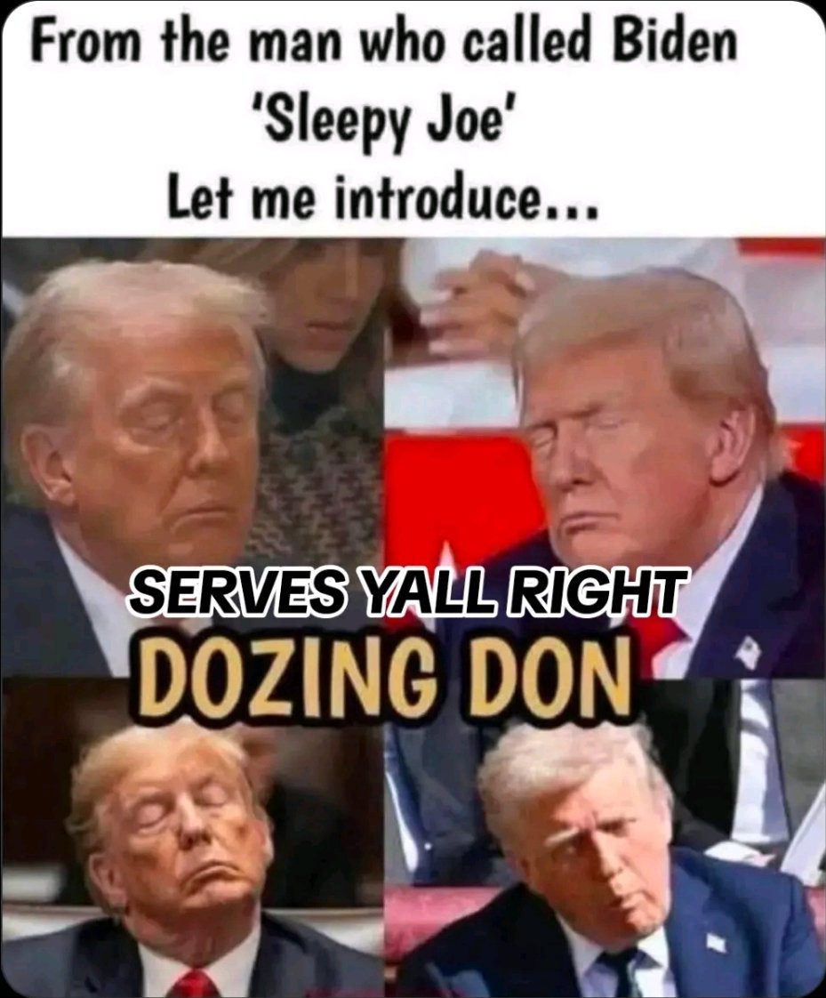 eddymar23726187's tweet photo. @BaronJTrump Dozing Don https://t.co/0pMDPaDZ5k