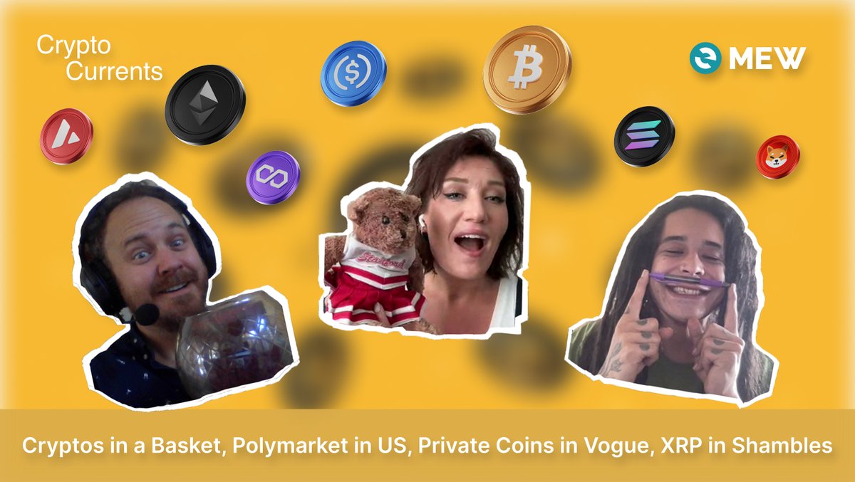 myetherwallet's tweet image. Polymarket available to American citizens soon™? 👀 Also, why tf is Zcash pumping?

Tune into the full Crypto Currents episode on your favorite platform below! 👇
📺👉 youtube.com/watch?v=5SFznn…
🎙️👉 creators.spotify.com/pod/profile/cr…