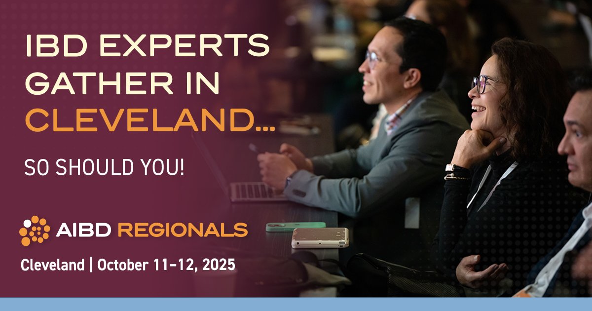 IBDConference's tweet image. Final call for IBD professionals.
Join us this weekend, October 11–12 in Cleveland for #AIBDRegionals.
Earn 7+ CME credits, explore real-world cases, and gain insights from local experts.
Register now: hubs.ly/Q03MYFvm0
