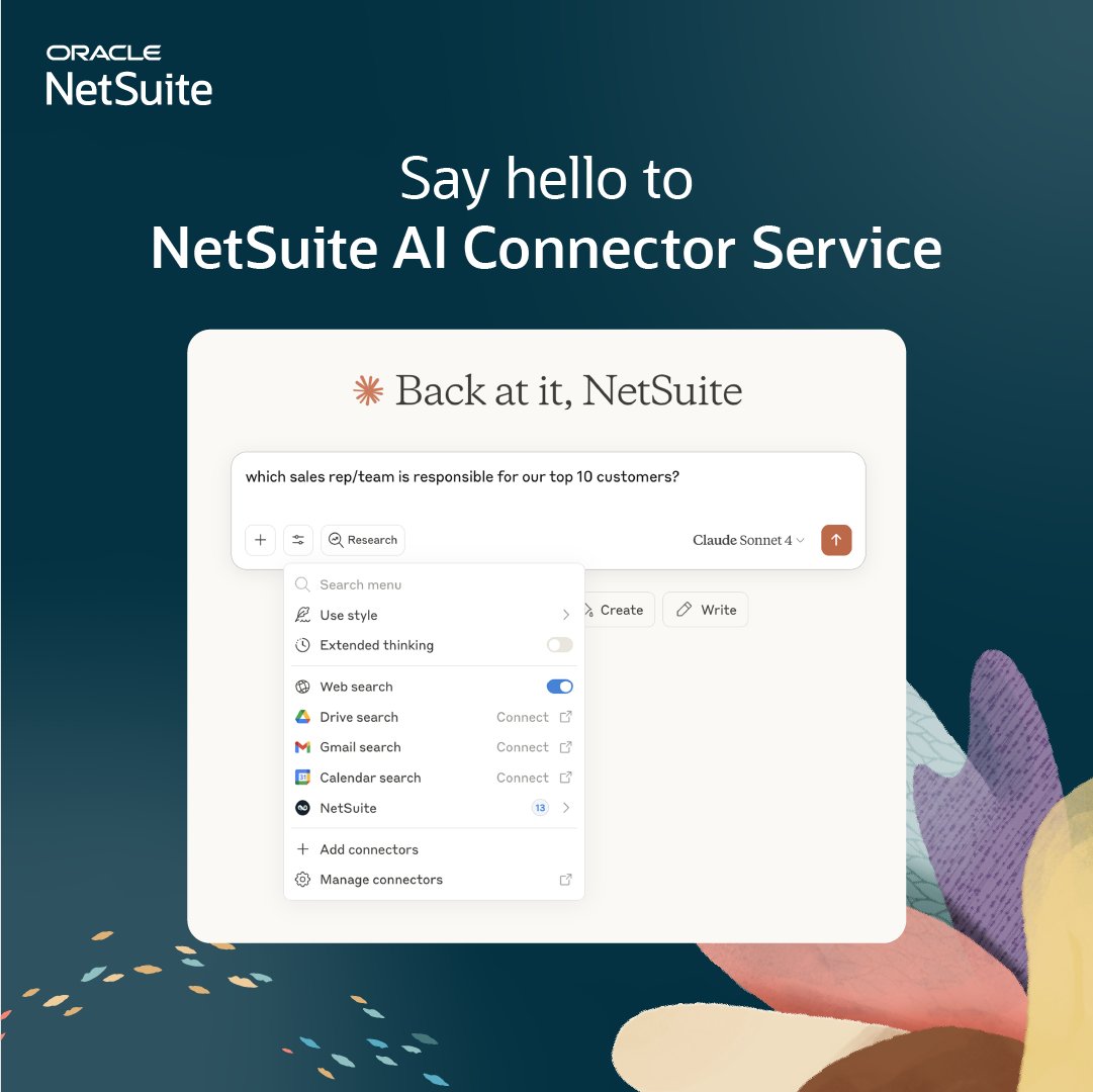 l_u_b_a's tweet image. Have you heard? The new @NetSuite AI Connector Service supporting Model Context Protocol (MCP) lets businesses tap into their NetSuite data from the #AI platforms they use. Read more about this exciting news: social.ora.cl/6012AsWir
