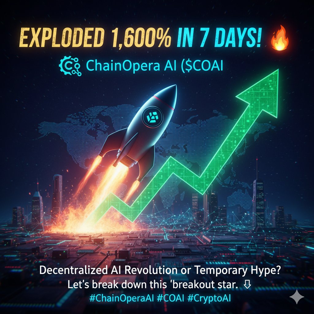 doanbinh2311's tweet image. EXPLODED 1,600% IN 7 DAYS! 🚀🔥

The entire crypto market is talking about ChainOpera AI ( $COAI ). But what is it? A decentralized AI revolution, or just temporary hype?

Let&apos;s break down this &quot;breakout star&quot;. 👇 
@EdgenTech 
#ChainOperaAI #COAI #CryptoAI