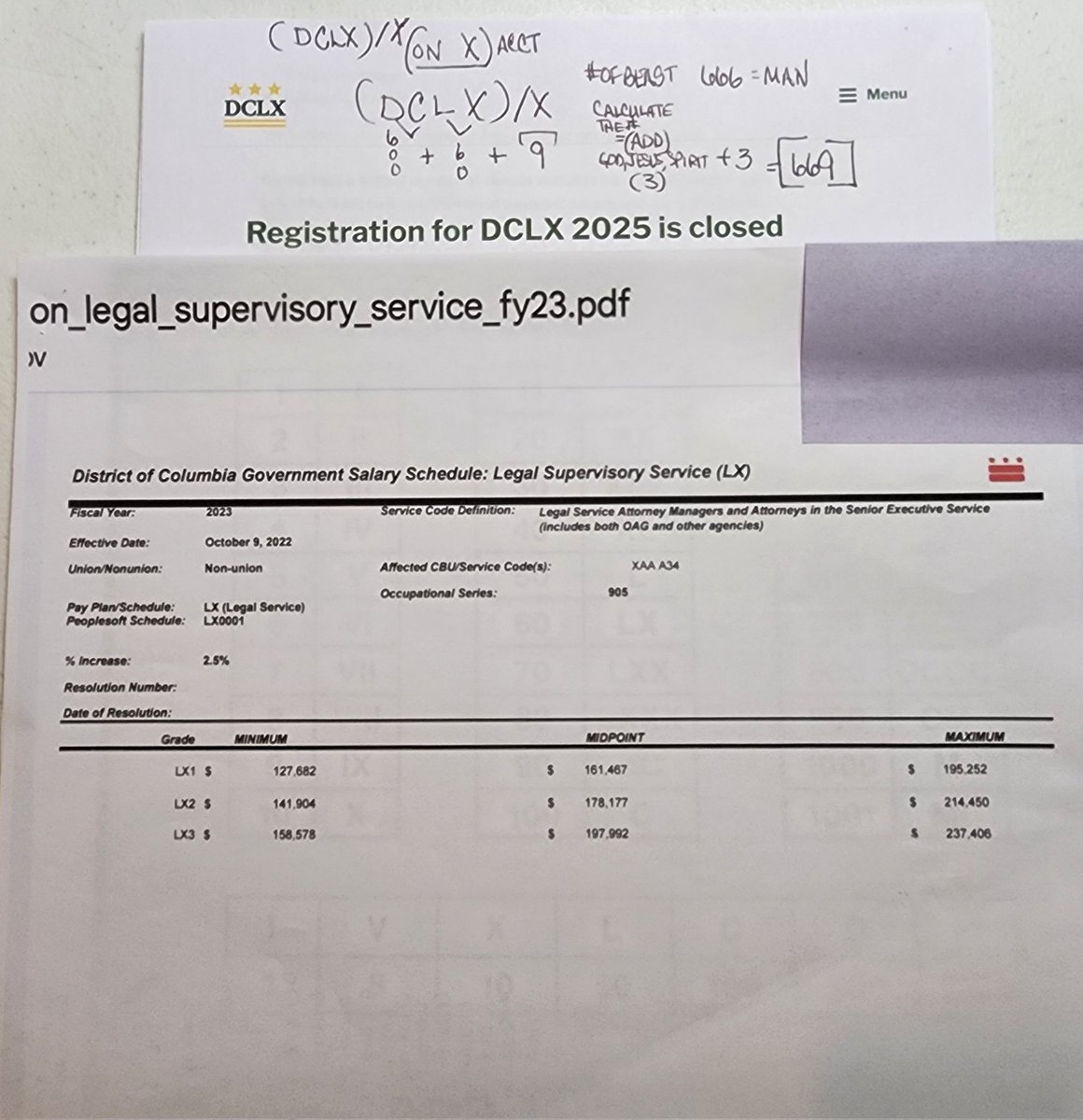SandyFields's tweet image. A friend shared this, seems a little weird to me. ( LEGAL Service Attorney  Managers) In Senior Executive Service in the District of Columbia Government salary in DC? And we are in a shutdown from the left side??