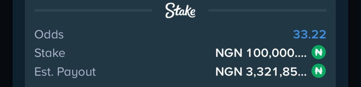 33 ODDS ON STAKE

BOOKING CODE LINK 🔥  stake.com/sports/home?ii…

🔥Register here🔥 stake.com/?offer=gameboy…

🔥Use Promo code👉 Gameboy to get free 2k dollars after first deposit