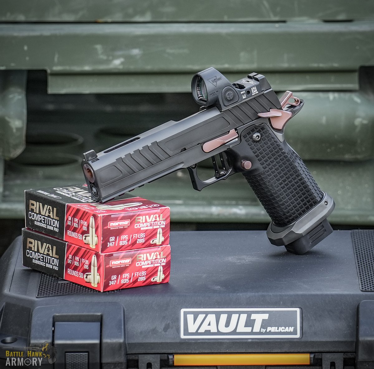 Rose gold is always a classy look.
- Race City Defense 5" RC9
- <a href="/Trijicon/">Trijicon, Inc.</a> SRO

battlehawkarmory.com/product/race-c…