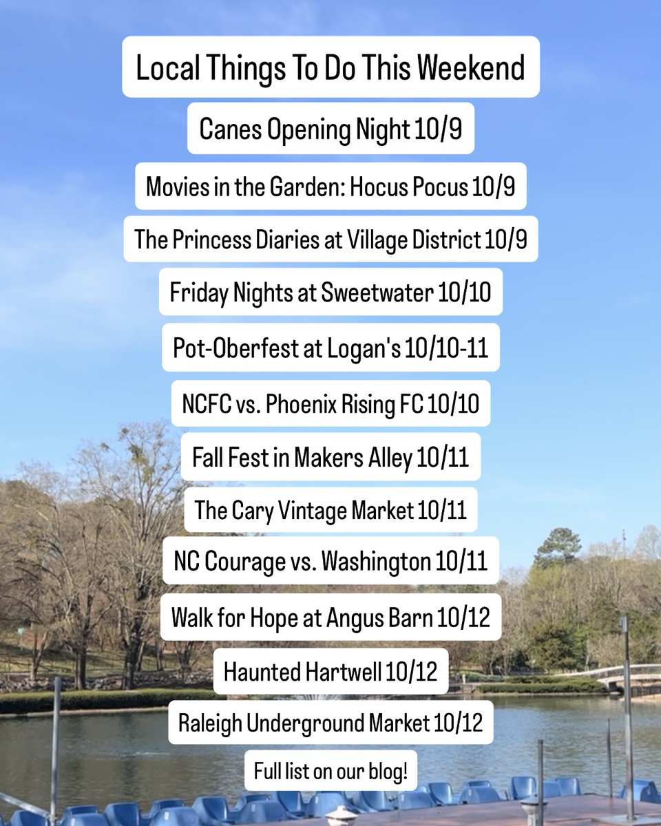 Fall is in full swing!🍁 This weekend is packed with outdoor movies, fall festivals, the return of the <a href="/Canes/">Carolina Hurricanes</a> , and tons of local things to do around Raleigh.🎉 

Find the full list on our blog: shoplocalraleigh.org/article_type/l…
