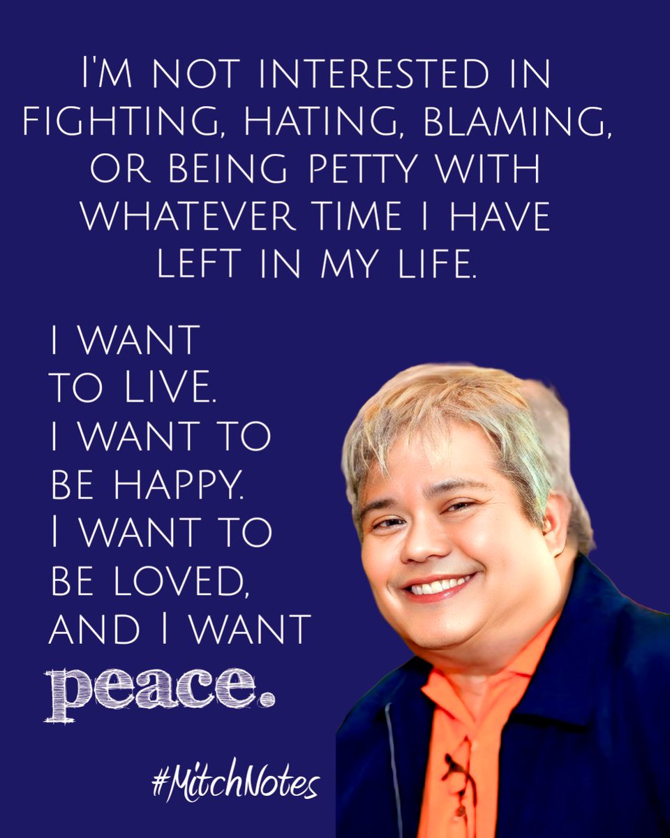 iamMitchDuran's tweet image. #FridayMotivation
#IWantPeace
#MitchNotes