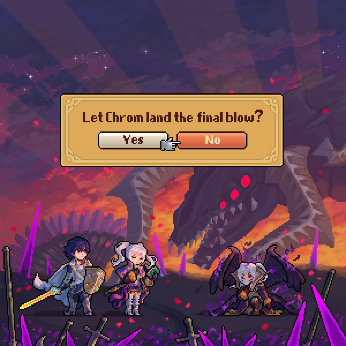 Riri_5364's tweet image. Commission for @scarletflowersx and @lampreylarry! Thank you very much! 🙌🏻 #ドット絵 #pixelart #FireEmblem