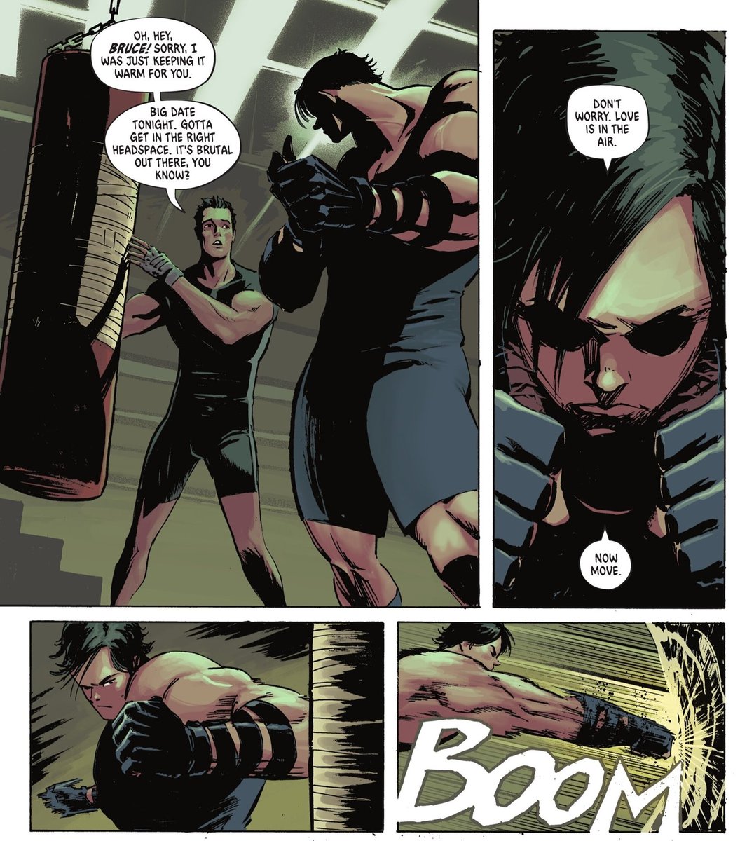 thecomicdevil's tweet image. I really like how the first issue of Absolute Batman opens with this man working out, who you first assume is Bruce, only for a behemoth of a man behind him to reveal himself as the real Bruce Wayne.

Perhaps it’s Scott Snyder’s way of saying, “go big or go home”.